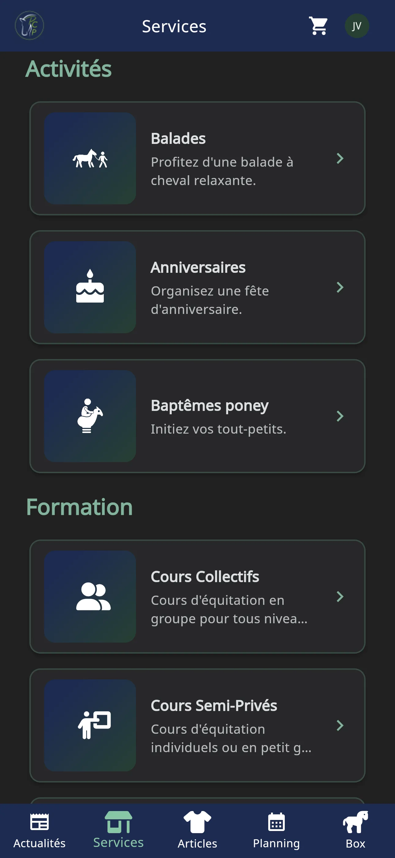 Réservation de services simplifiée